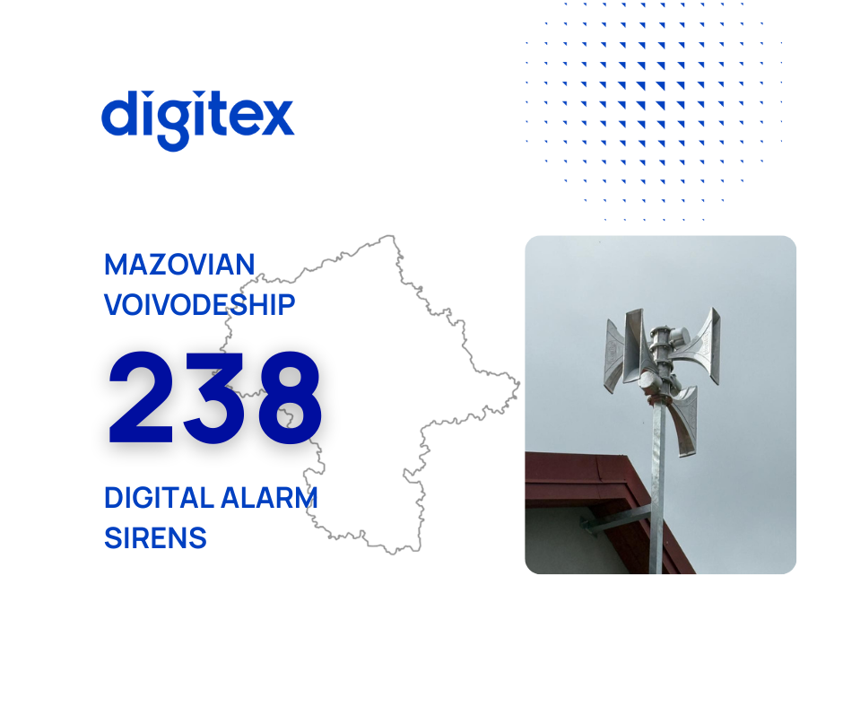 Public Warning and Alerting Systems by Digitex in the Mazovian Voivodeship
